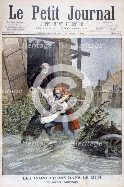 Floods in the Midi, South of France, 1897. Artist: Henri Meyer