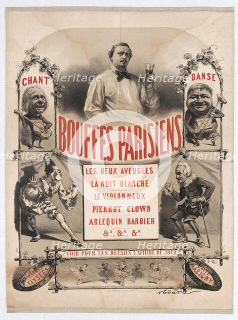 Théâtre des Bouffes-Parisiens of Jacques Offenbach, 1865. Creator: Nadar, Gaspard-Félix (1820-1910).
