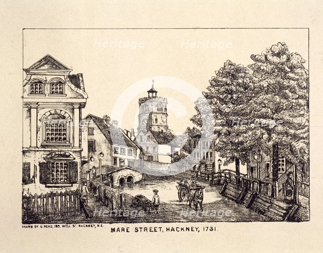 Mare Street, Hackney, London, 1731.  Artist: Anon