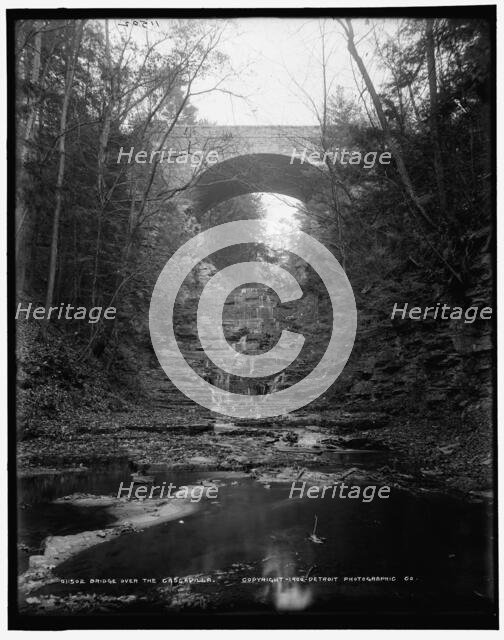 Bridge over the Cascadilla, c1900. Creator: Unknown.