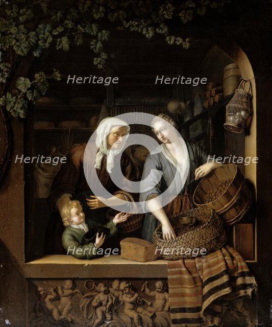 The Grocer’s Shop, 1715. Creator: Frans van Mieris II.