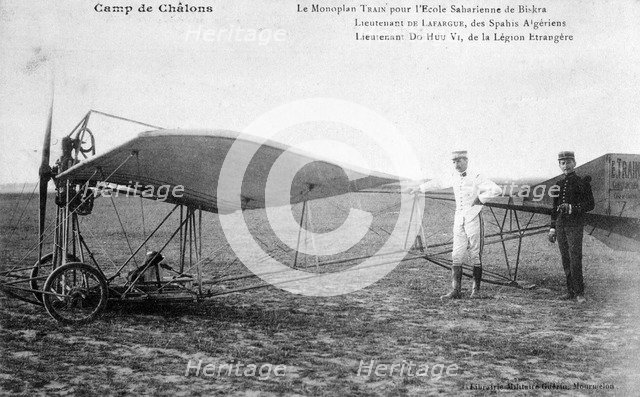 French monoplane, Biskra, Algeria, c1911. Artist: Unknown