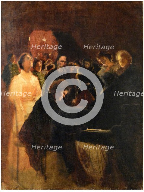 Leo Tolstoy at the concert given by Anton Rubinstein.