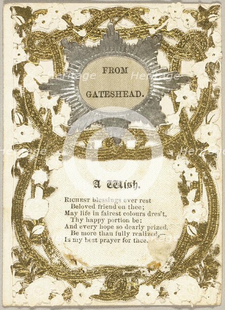 From Gatehead (valentine), 1860/69. Creator: Unknown.