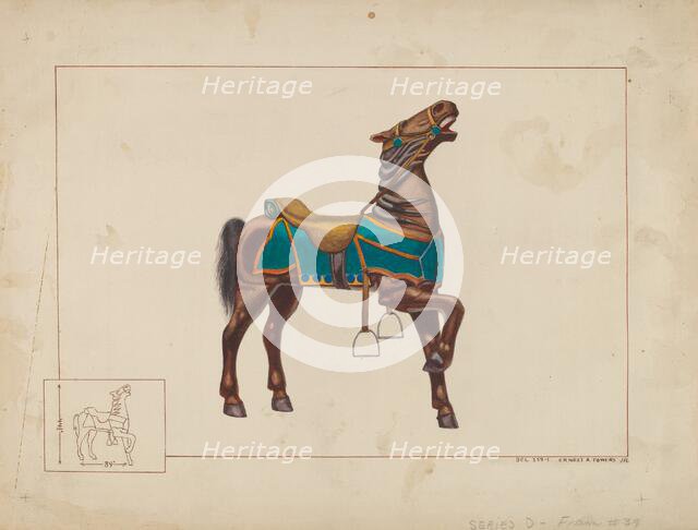 Carousel Horse, c. 1938. Creator: Ernest A Towers Jr.