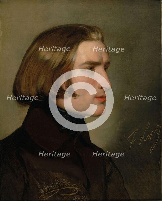 Portrait of Franz Liszt (1811-1886), 1838. Creator: Amerling, Friedrich Ritter von (1803-1887).