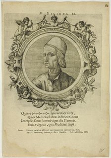 Portrait of Marsilio Ficino, published 1574. Creator: Unknown.