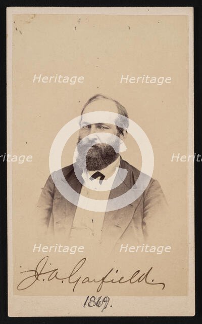 Portrait of James Abram Garfield (1831-1881), 1869. Creator: Stein Bros.