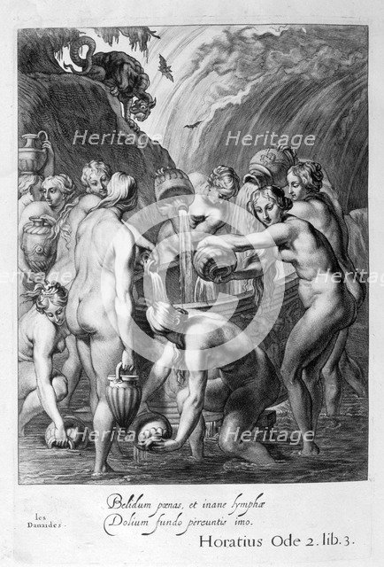The Danaides condemned to fill bored vessels with water, 1655. Creator: Unknown.
