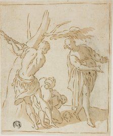 Three Figures with Severed Head on Ground, 1600/20. Creator: Unknown.