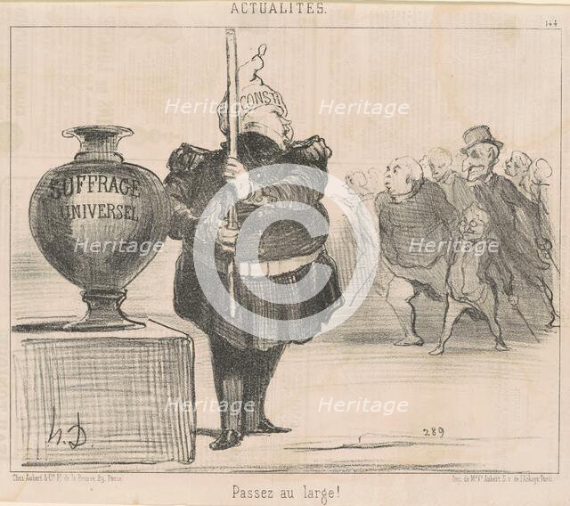 Passez au large!, 19th century. Creator: Honore Daumier.