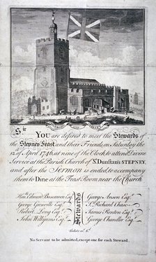 Church of St Dunstan and All Saints, Stepney, London, 1746.                    Artist: James Basire I