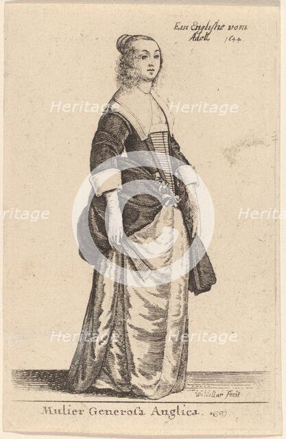 Mulier Generosa Anglica, 1644. Creator: Wenceslaus Hollar.