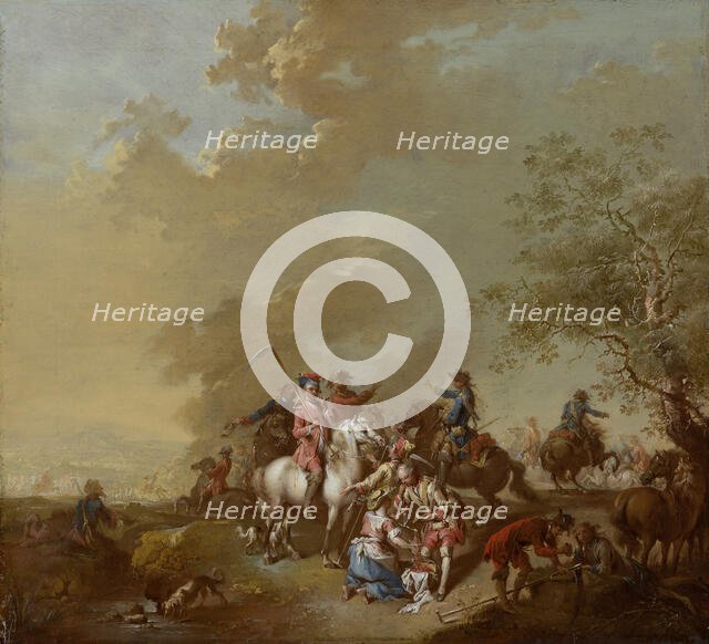 A Break in the Fighting, 1759-1763. Creator: Johann Conrad Seekatz.