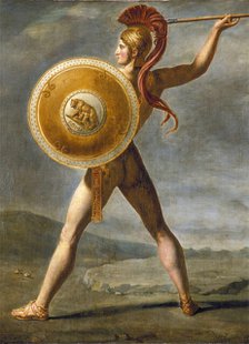 Roman Warrior, 1824. Creator: Workshop of Jacques Louis David.