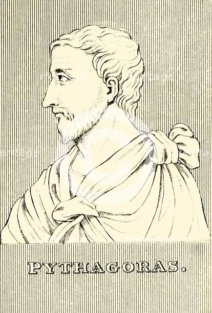 'Pythagoras',  (c570-c495 BC), 1830. Creator: Unknown.