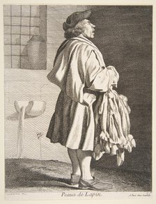 Rabbit Pelt Peddler, 1737. Creator: Caylus, Anne-Claude-Philippe de.