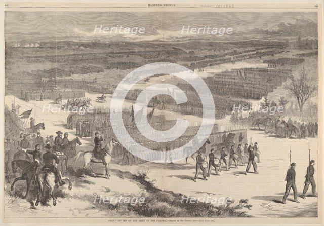 Grand Review of the Army of the Potomac - Drawn by Mr. Thomas Nast (from Harpe..., October 10, 1863. Creator: Thomas Nast.