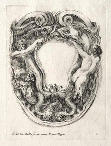 New Model for a Cartouche, 1647. Creator: Stefano Della Bella (Italian, 1610-1664).