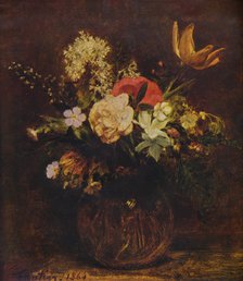 'Bowl of Flowers', 1864, (1935).  Creator: Henri Fantin-Latour.