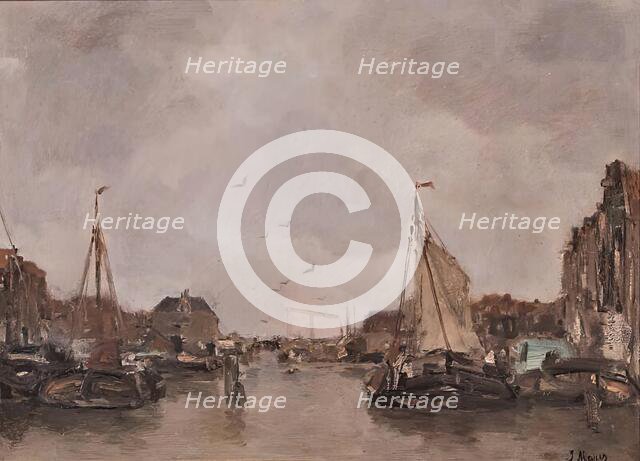 Canal at Amsterdam, 1891. Creator: Jacob Henricus Maris.