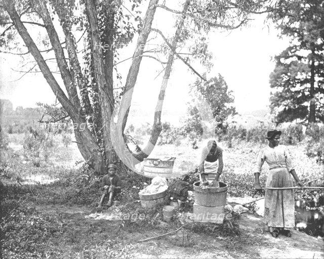 Washerwomen, El Paso, Texas, USA, c1900.  Creator: Unknown.