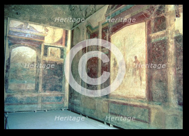 Frescoes in the House of Livia Tablinum in the Palatine.