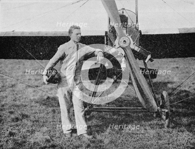 London-Paris Air Race: the winner, Mr WL Brock, the American racing pilot, 1914, (1934). Artist: Flight Photo.