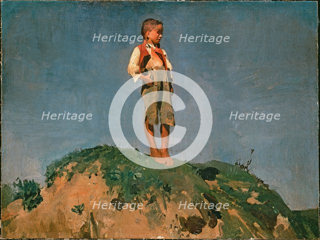 Shepherd Boy. Artist: Lenbach, Franz, von (1836-1904)