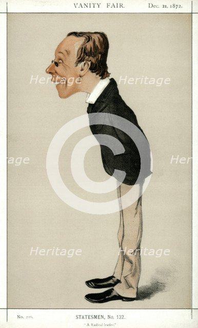 'A Radical Leader', Henry Fawcett MP, British politician and economist, 1872.Artist: Melchiorre Delfico