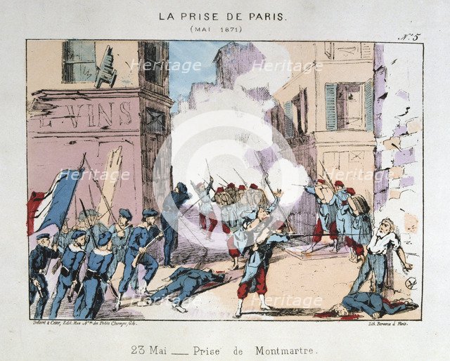 'La Prise de Paris', May 1871. Artist: Anon