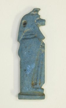 Amulet of the God Duamutef (one of the four Sons of Horus), Egypt, Third Intermediate Period... Creator: Unknown.