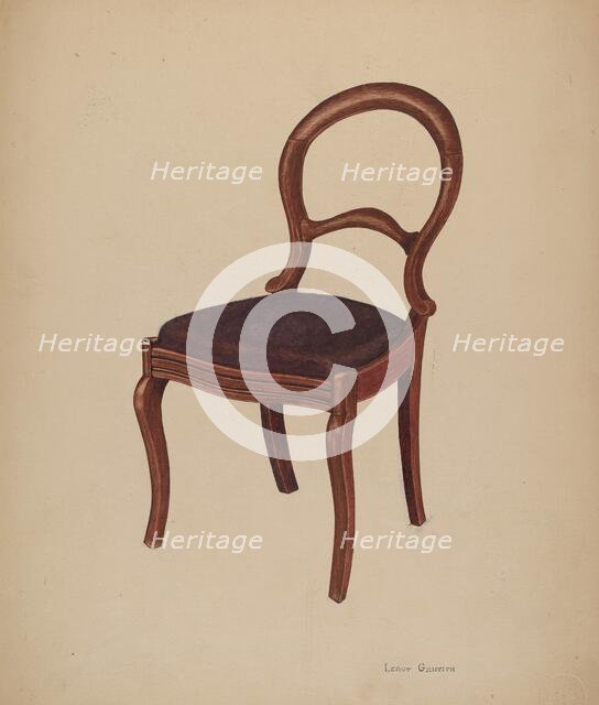 Parlor Chair, c. 1940. Creator: LeRoy Griffith.