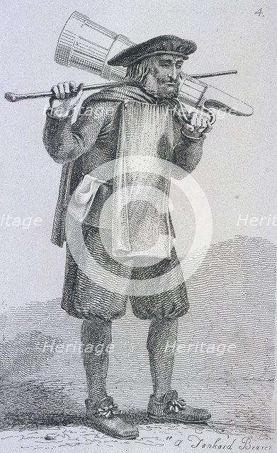 'A Tankard Bearer' c1680, Cries of London, (c1819?). Artist: John Thomas Smith