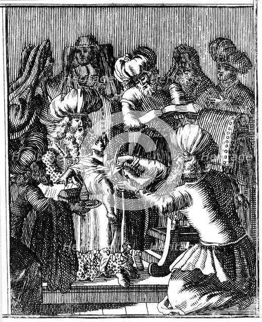 Ceremony of Circumcision, Basel, 1739 (first edition 1663). Artist: Jan Leusden