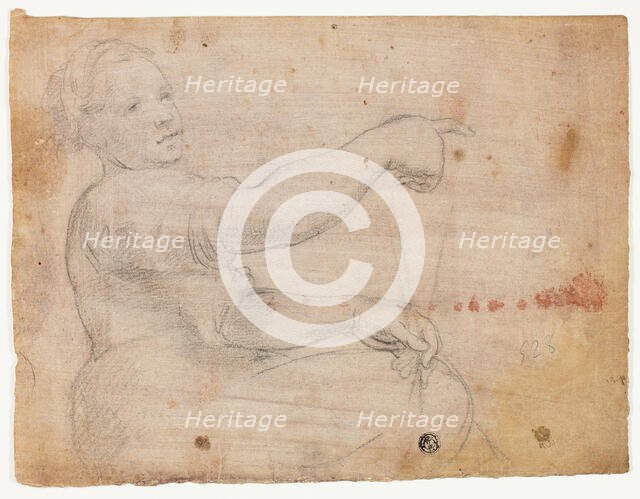 Seated Girl, n.d. Creator: Domenico Fiasella.