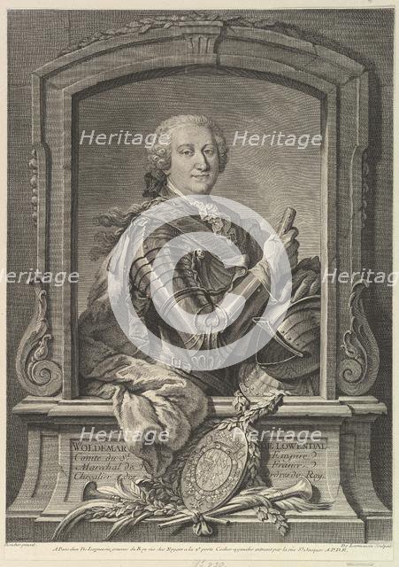 Portrait of Maréchal de Lowendal, 18th century. Creator: Nicolas de Larmessin.