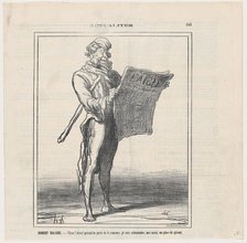Robert Macaire: Well, well, it seems he's allowed to return! Maybe I should ap..., October 19, 1871. Creator: Honore Daumier.