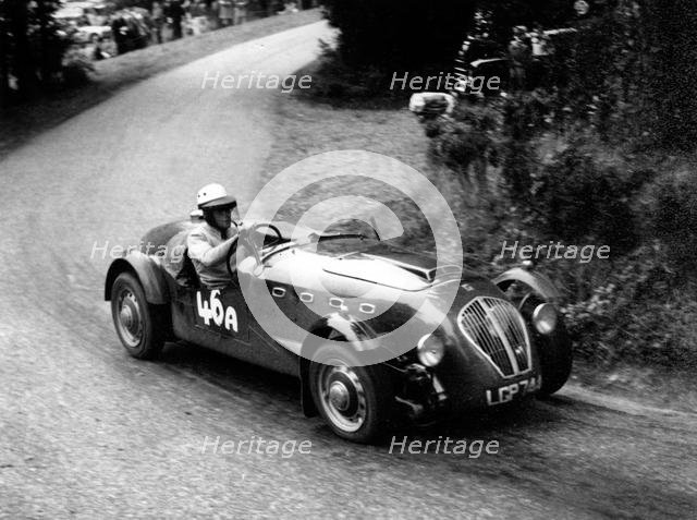 Healey Silverstone, R.M. Powell at Harleyford hill climb 1960. Creator: Unknown.
