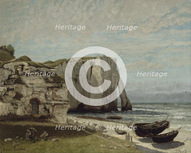 The Etretat Cliffs after the Storm, 1870. Artist: Courbet, Gustave (1819-1877)