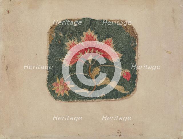 Piece of Crewel Embroidery, c. 1936. Creator: Phyllis Dorr.