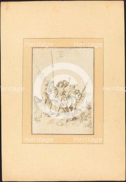 Three Lansquenets, 1780. Creator: Maria Catharina Prestel.