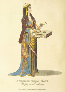 A Turkish Female Slave, Playing on the Dulcimer, 1813.  Creator: Unknown.