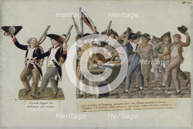 The departure of the volunteers for the revolutionary armies, c. 1793. Creator: Lesueur, Jean-Baptiste (1749-1826).