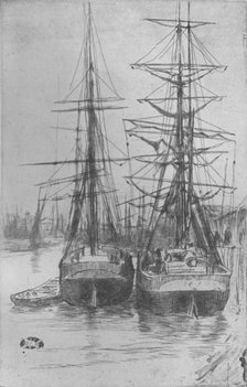 'Two Ships', 1875, (1904). Artist: James Abbott McNeill Whistler.