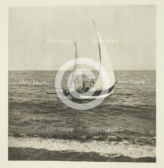 A Suffolk Shrimper "Going Off", c. 1883/87, printed 1888. Creator: Peter Henry Emerson.