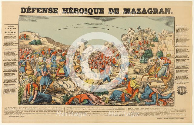 Heroic Defense of Mazagran, early 19th century. Creator: Unknown.