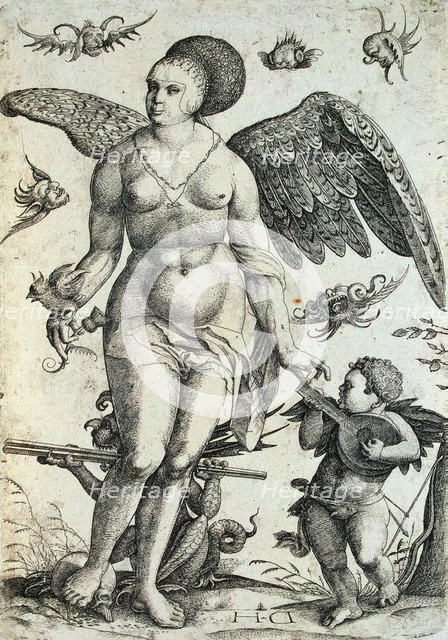 Voluptas, early16th century.  Creator: Hopfer, Daniel, the Younger (16th century).
