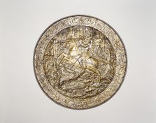 Shield Depicting Saint George Slaying the Dragon, Italian, Milan, ca. 1560-70. Creator: Unknown.