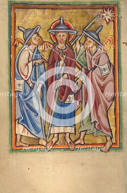 The Road to Emmaus, about 1190-1200. Creator: Unknown.